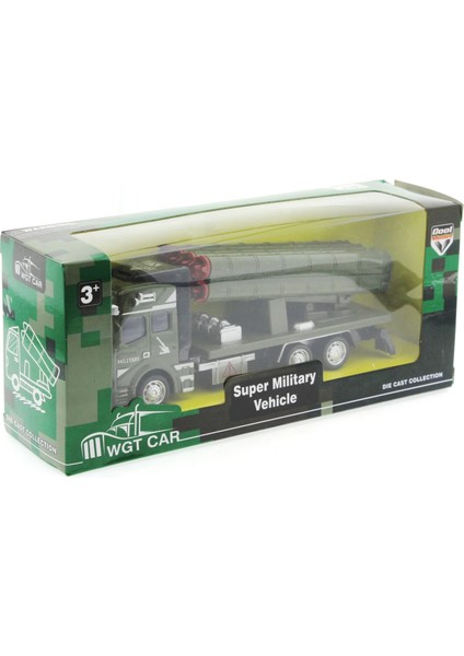 Sürtmeli Die Cast Metal Roketatar Rampalı Askeri Kamyon