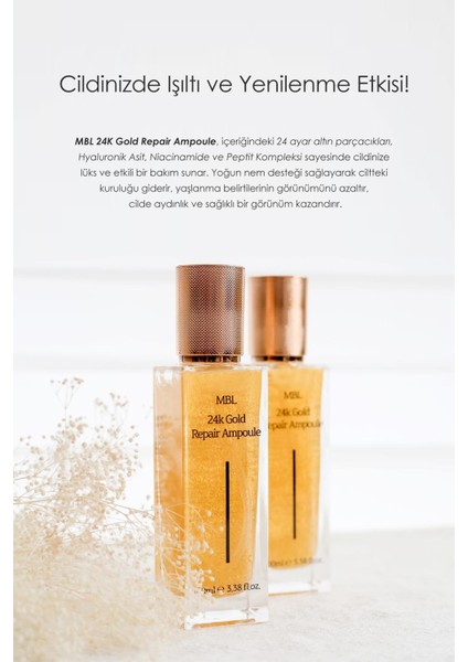 Mbl 24K Gold Repair Ampoule - Altın ve Hyaluronik Asit Içerikli 24K Altın Onarıcı Bakım Serumu fiyatları