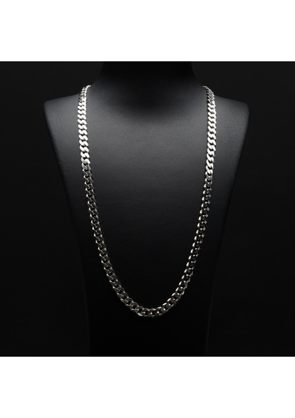 180 Mikron Rodyum Gurmet Gümüş Zincir
