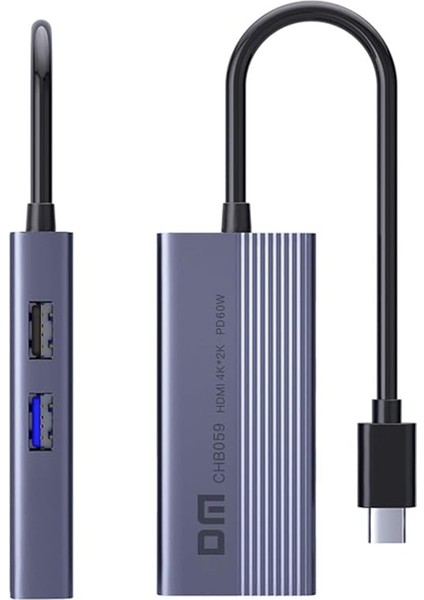 CHB059 Type-C To 4K HDMI 2*usb-A Pd 60W Sd ve Micro Sd Kart Okuyucu Çoklayıcı Hub fiyatları