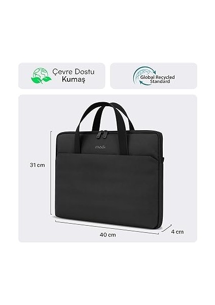 MCE-1511 Nova Eco Çevre Dostu Laptop Çantası, 15.6 Inç Bilgisayar Çantası, Kadın ve Erkek Notebook Çantası, Ykk Fermuarlı Macbook Çantası, Iş ve Evrak Çantası, Siyah fiyatları