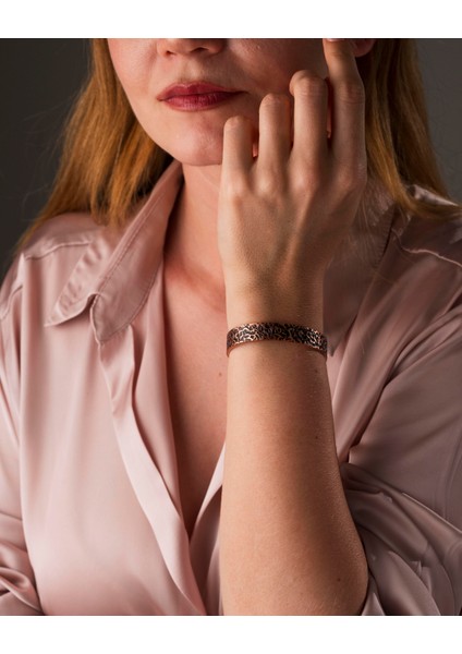 Sarmaşık Desenli 5 Motifli Prime Bakır Bilezik