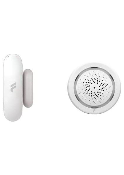 Akıllı Kablosuz Kapı Pencere Sensörü ve Iç Ortam Nem-Isı Ölçer-Siren, Wifi, Uzaktan Takip, 2 Yıl Garantili, Tuya Destekli