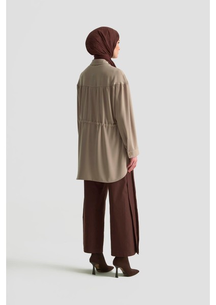 Oversize Gömlek 25KD1114 Bej fırsatları