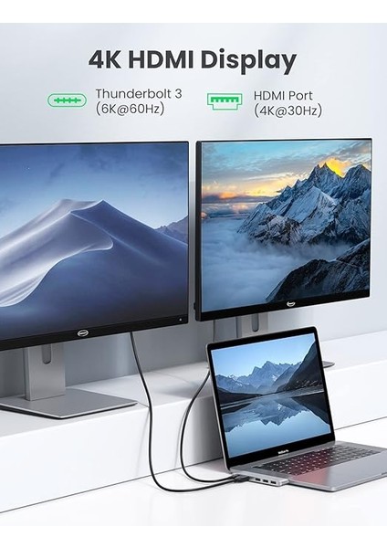 Macbook Için Type-C USB HDMI Thunderbolt 3.0 Dönüştürücü Hub modelleri