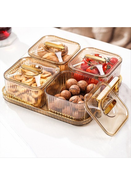 QuirkyQuar Meyveler, Fındık, Bölme Partisi Tabağı Için Çok Işlevli Parti Atıştırmalık Tepsisi, Şekerler Için Kapaklı Bölünmüş Servis Kasesi C (Yurt Dışından) modelleri