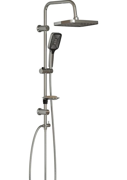 Bagno Mega Kare Tepe Robot Duşu Seti - Parlak Krom