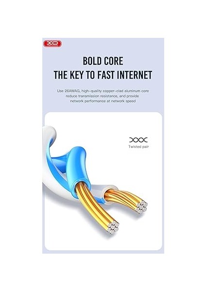 Simple Is Beauty GB007 Cat6 Ethernet Kablosu, 1000MBPS, RJ45, 250 Mhz Bant Genişliği, Gigabit Hızı, Utp, 1 Metre, Mavi modelleri