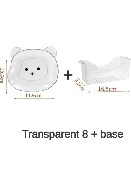 QuirkyQuar 8 Adet Ayı Atıştırmalık Plakaları Seti, Ev Kullanımı Için Küçük Plakalar, Meyve, Tatlılar ve Mezeler Için Ideal (Yurt Dışından) fiyatları