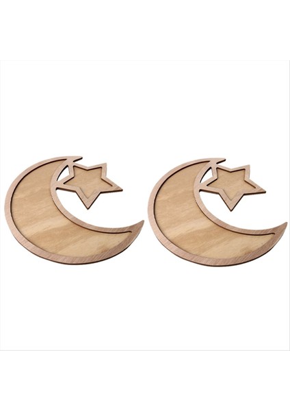 QuirkyQuar Ahşap Tepsi Ev Dekorasyon Saklama Kutusu Süsleri Eid Dekorasyon Islam Müslüman Dekorasyon Tatlı Tepsisi El Sanatları (Yurt Dışından)