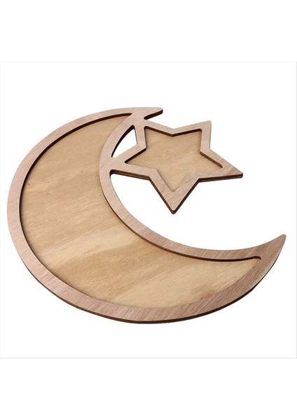 QuirkyQuar Ahşap Tepsi Ev Dekorasyon Saklama Kutusu Süsleri Eid Dekorasyon Islam Müslüman Dekorasyon Tatlı Tepsisi El Sanatları (Yurt Dışından) fırsatları