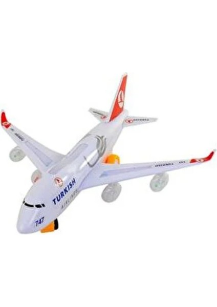 Sesli Işıklı Yerde Gezen Thy Uçak - Boing 747