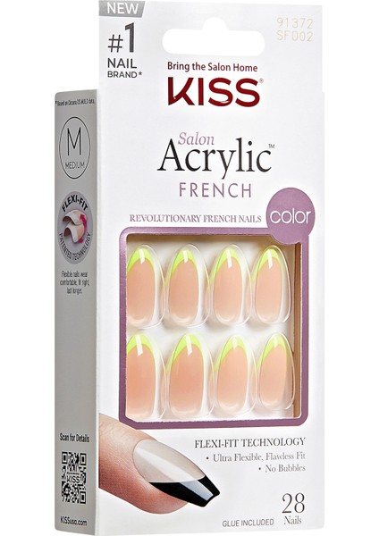 Acrylic Takma Tırnak Oval Yeşil French modelleri
