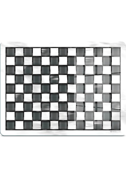 Cam Kesme Tahtası ve Sunumluk Mackenzie Siyah Beyaz 20X30 cm fiyatları