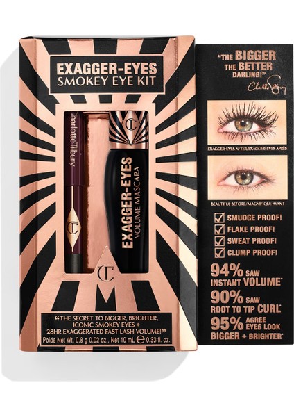 Exagger-Eyes Smokey Eye Kit - Makyaj Seti 10 ml + 0,8 G fırsatları