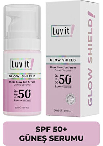 Glow Shield SPF 50+ Leke Karşıtı Güneş Serumu Tüm Cilt Tipleri İçin 50 ml