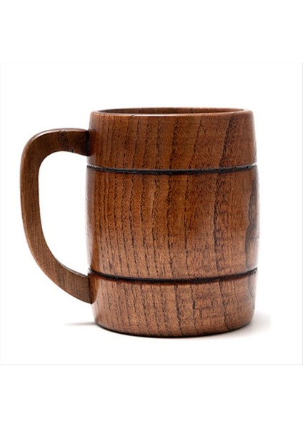 QuirkyQuar 350ML/12 Oz Ahşap Bira Kupaları, Üst Sınıf El Yapımı Retro Kahverengi Ahşap Fincan, Çay Kahve Şarap Birası (Yurt Dışından)
