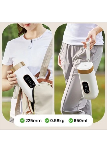 QuirkyQuar Taşınabilir Seyahat Elektrikli Termal Kupa 650ML Sıcak Su Isıtma Kupası Süt Seyahat Kazanları Kupalar Termal Bardaklar Ab Fiş, Beyaz (Yurt Dışından) modelleri