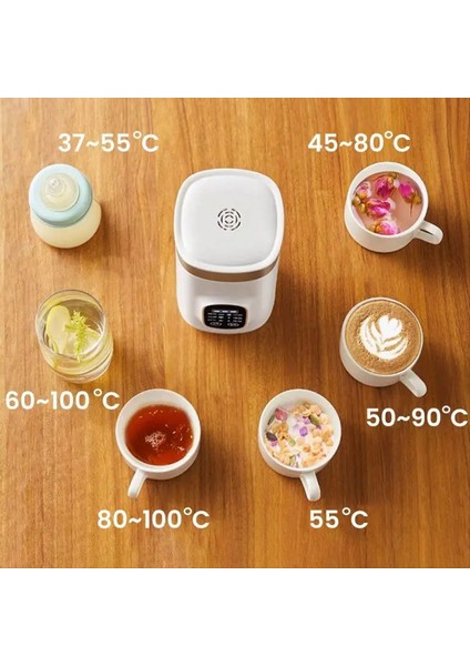 QuirkyQuar Taşınabilir Seyahat Elektrikli Termal Kupa 650ML Sıcak Su Isıtma Kupası Süt Seyahat Kazanları Kupalar Termal Bardaklar Ab Fiş, Beyaz (Yurt Dışından) fırsatları