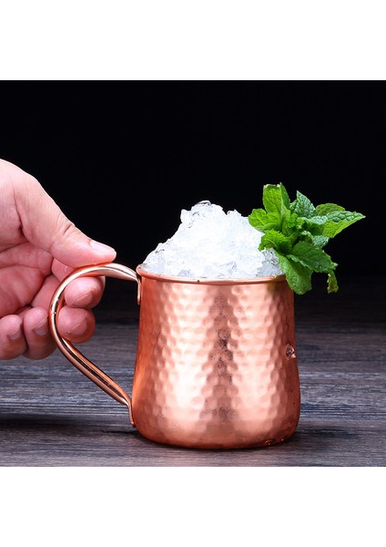 QuirkyQuar 1 Adet Dövülmüş Bakır Bira/süt Kupası, El Işi Moskova Katır Kupası, Moskova Katır, Içecek Sofra Takımı, 520ML (Yurt Dışından) indirimleri