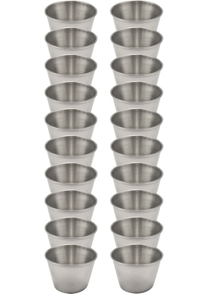 QuirkyQuar 20 Paket Paslanmaz Çelik Sos Bardak, Daldırma Sos Bardağı, Bireysel Çeşni Bardaklar, Herhangi Bir Sos Daldırma Için Porsiyon Bardağı (Yurt Dışından)