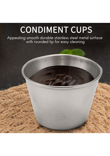 QuirkyQuar 20 Paket Paslanmaz Çelik Sos Bardak, Daldırma Sos Bardağı, Bireysel Çeşni Bardaklar, Herhangi Bir Sos Daldırma Için Porsiyon Bardağı (Yurt Dışından) fiyatları