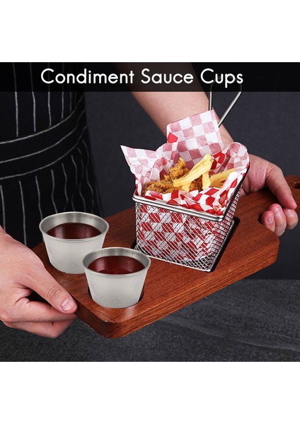 QuirkyQuar 20 Paket Paslanmaz Çelik Sos Bardak, Daldırma Sos Bardağı, Bireysel Çeşni Bardaklar, Herhangi Bir Sos Daldırma Için Porsiyon Bardağı (Yurt Dışından) modelleri