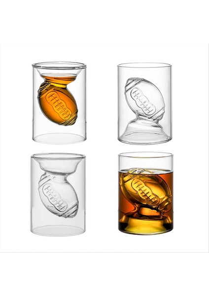 QuirkyQuar 4pcs Futbol Geri Dönüşümlü Atış Gözlükleri Içinde 3D Kabartma Futbol Topu Şekli (Yurt Dışından)