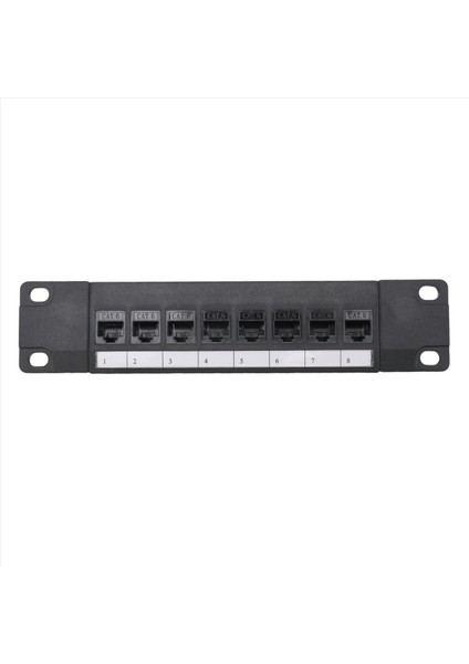 QuirkyQuar 8 Bağlantı Noktası Düz Cat6 Patch Panel RJ45 Ağ Kablo Adaptörü Jack Ethernet Dağıtım Çerçevesi (Yurt Dışından)