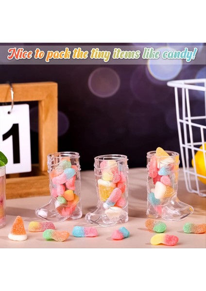 QuirkyQuar 36 Adet 1 Oz Berrak Kovboy Gözlükleri Mini Kovboy Bot Atış Gözlükleri Plastik Batı Kovboy Gözlükleri Şeffaf (Yurt Dışından) indirimleri