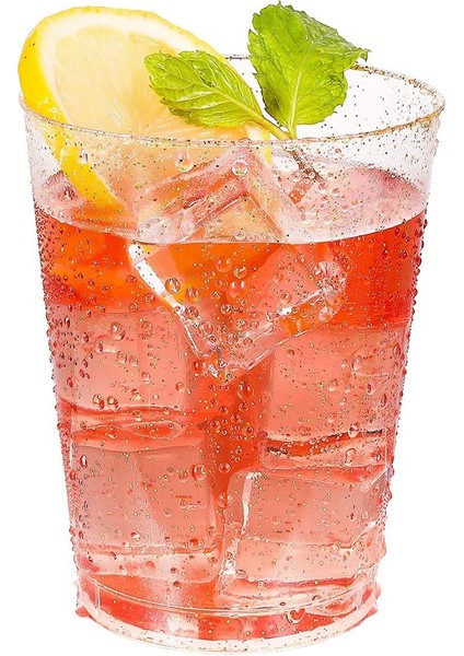 QuirkyQuar Altın Plastik Bardak, Tek Kullanımlık Altın Parıltı Plastik Şarap Bardakları, Berrak Plastik Bardaklar, Noel Parti Bardakları (Yurt Dışından) indirimleri