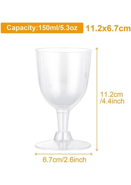 QuirkyQuar Plastik Şarap Bardakları, Kırmızı Şarap Bardakları, Berrak Plastik Şarap Fincanları, Bahçe Partileri Için Yeniden Kullanılabilir Saplı Parti Şarap Fincanları (Yurt Dışından) modelleri