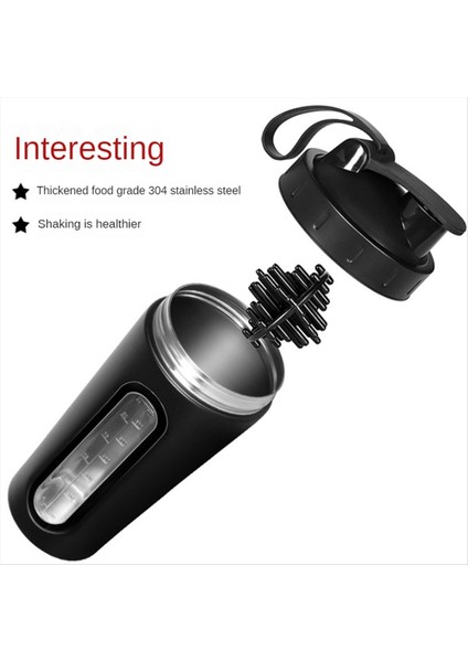 QuirkyQuar Protein Karışımları Için Shaker Şişeleri Paslanmaz Çelik Protein Tarak Soğuk/sıcak, Görünür Pencere Metal Shaker Cups-A (Yurt Dışından) modelleri