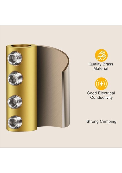 QuirkyQuar 80A Bakır Sütun Yüksek Güçlü Saf Bakır Su Geçirmez Tel Konektör Terminali Vida ve Isı Büzülme Tüpü (Yurt Dışından) fiyatları