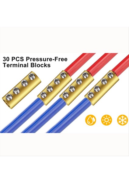 QuirkyQuar 80A Bakır Sütun Yüksek Güçlü Saf Bakır Su Geçirmez Tel Konektör Terminali Vida ve Isı Büzülme Tüpü (Yurt Dışından) fırsatları