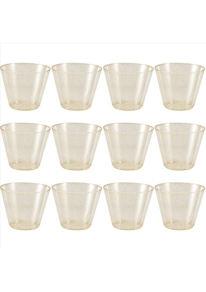 QuirkyQuar Altın Plastik Bardak Tek Kullanımlık Su Bardağı Altın Toz 90 Oz Fincan Tatlı Bardak Köpüğü Bardak Düğün Sofra Dekorasyonu (Yurt Dışından)
