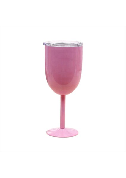 QuirkyQuar Şarap Bardağı Paslanmaz Çelik Çift Katmanlı Kadeh Renk Büyük Kapasiteli Bardak Dirençli Şarap Fincan Pembesi (Yurt Dışından)