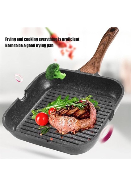 QuirkyQuar Soba Üstleri Için Izgara Tavası, Yapışmaz Indüksiyonlu Tavan Alüminyum Indüksiyon Biftek Pastırma Tava Kızartma Tavası Gaz, Seramik, 28CM (Yurt Dışından) modelleri