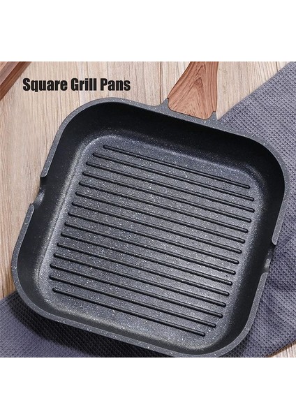 QuirkyQuar Soba Üstleri Için Izgara Tavası, Yapışmaz Indüksiyonlu Tavan Alüminyum Indüksiyon Biftek Pastırma Tava Kızartma Tavası Gaz, Seramik, 28CM (Yurt Dışından) indirimleri