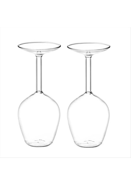 QuirkyQuar 14FL Oz Baş Aşağı Kokteyl Cam Baş Aşağı Martini Cam Şarap Bardağı Benzersiz Eğlence Baş Aşağı Şarap Bardağı Ters 2 Adet (Yurt Dışından) fiyatları