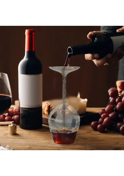 QuirkyQuar 14FL Oz Baş Aşağı Kokteyl Cam Baş Aşağı Martini Cam Şarap Bardağı Benzersiz Eğlence Baş Aşağı Şarap Bardağı Ters 2 Adet (Yurt Dışından) modelleri