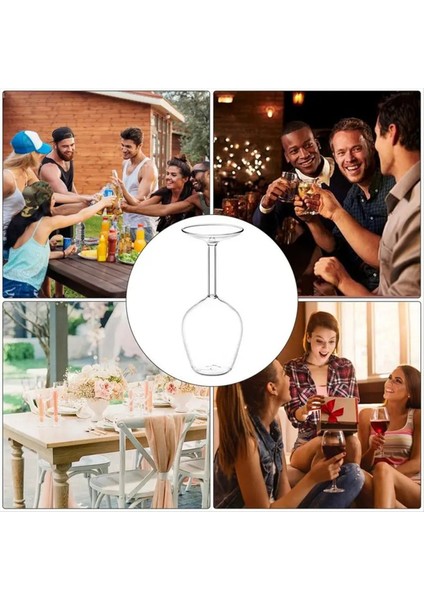 QuirkyQuar 14FL Oz Baş Aşağı Kokteyl Cam Baş Aşağı Martini Cam Şarap Bardağı Benzersiz Eğlence Baş Aşağı Şarap Bardağı Ters 2 Adet (Yurt Dışından) fırsatları