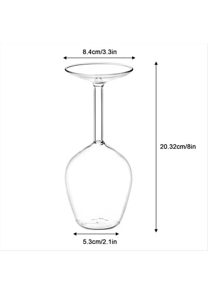QuirkyQuar 14FL Oz Baş Aşağı Kokteyl Cam Baş Aşağı Martini Cam Şarap Bardağı Benzersiz Eğlence Baş Aşağı Şarap Bardağı Ters 2 Adet (Yurt Dışından) indirimleri