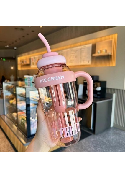 QuirkyQuar Yeni 1300ML Taşınabilir Saman Su Kupası Spor Şişesi Açık Seyahat Kahve Kupası Kamp Kamp Yürüyüşü Ket Sütü D (Yurt Dışından) modelleri