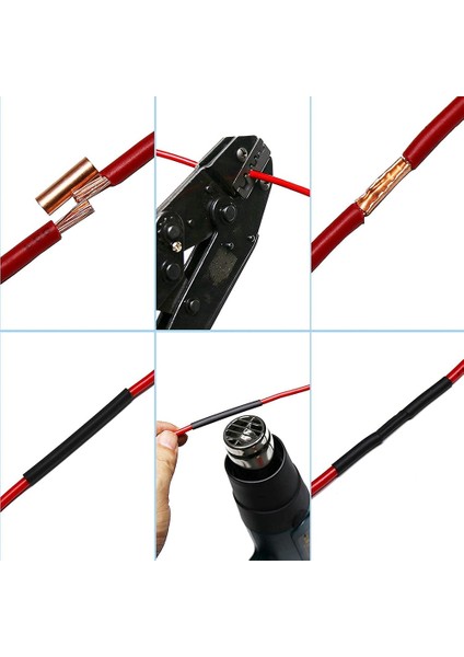 QuirkyQuar 970PCS Tel Ferrules Kiti Teneke Bakır Kıvrım Konnektörü Elektrik Kablo Pimi Kablosu Terminal Kiti Isı Büzülme Borusu (Yurt Dışından) fiyatları