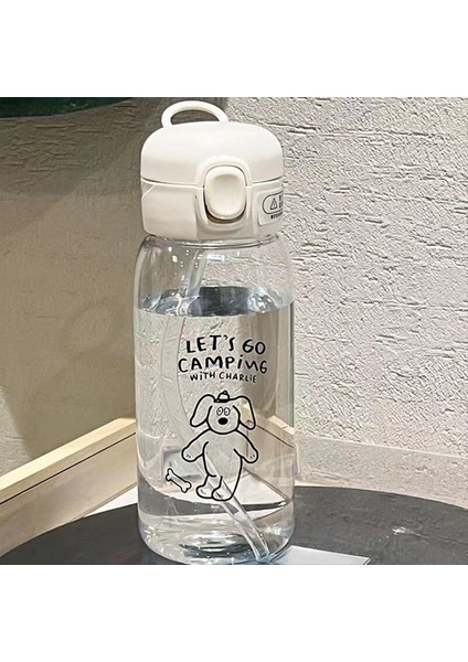 QuirkyQuar Samanlı Plastik Su Şişesi Su Bardağı Büyük Kapasiteli Taşınabilir Düşüşe Dayanıklı ve Taşınabilir Bardak Karikatür Vantuz (Yurt Dışından) modelleri