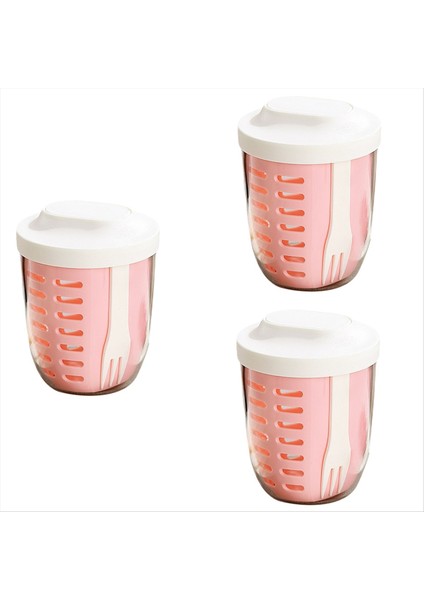 QuirkyQuar Salata Fincanı, Piknik Meyve Fincanı, Çift Katmanlı Drenaj Fincanı, Portatif Kahvaltı Fincanı, Çorba Fincanı Mutfak Malzemeleri Pembe (Yurt Dışından)