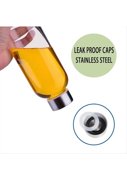 QuirkyQuar Buzdolabı Için 18 Oz, Yeniden Kullanılabilir Şeffaf Cam Su Şişeleri Için Kapaklı Kapaklı Cam Meyve Suyu Şişeleri Buzdolabı Için Hava Geçirmez Kapak (Yurt Dışından) fırsatları