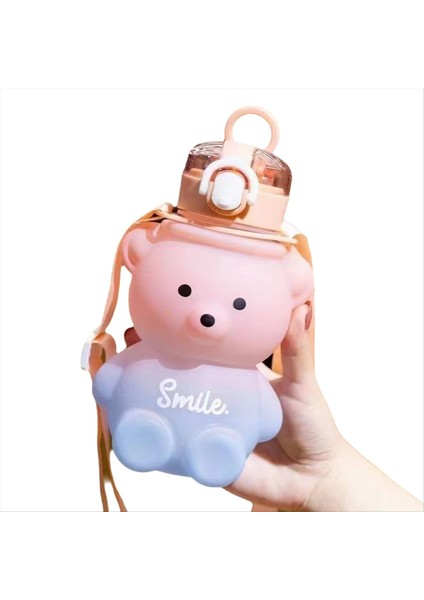 QuirkyQuar 1 Adet Gradyan Sevimli Su Bardağı Yaz Değerli Kızlar Plastik Fincan Taşınabilir Saman Fincan Büyük Kapasiteli Su Şişesi A (Yurt Dışından)