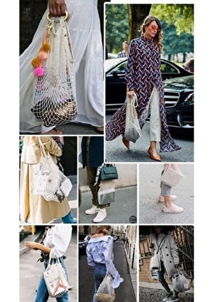 File Torba Natürel Krem Pamuklu Plaj Çantası 36x60 cm Desensiz Tasarım